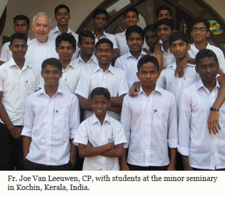 Joe Van L with Kochin Students