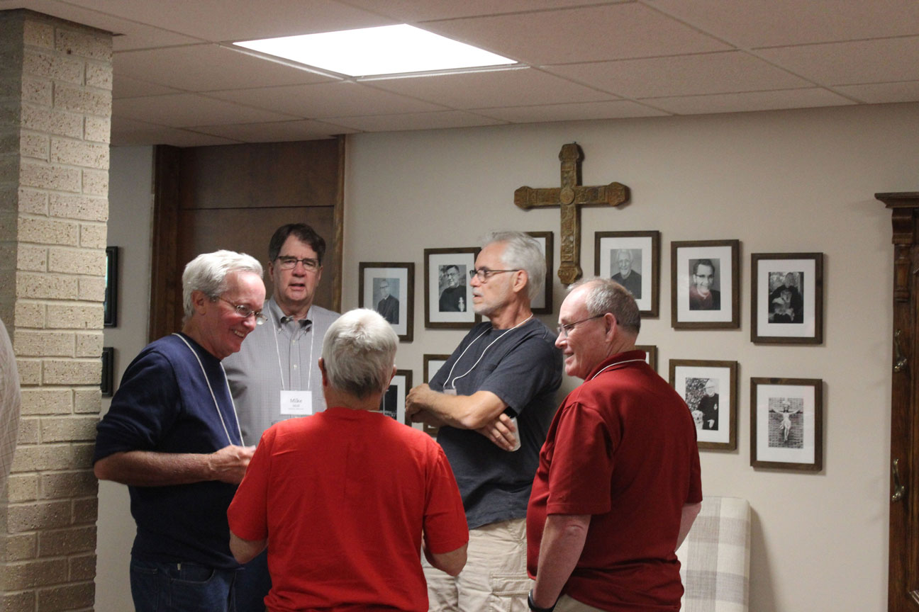 James Hinrichs, Mike Moll, Michael Mahoney, Ed Cronin and Fr. Bob Knight