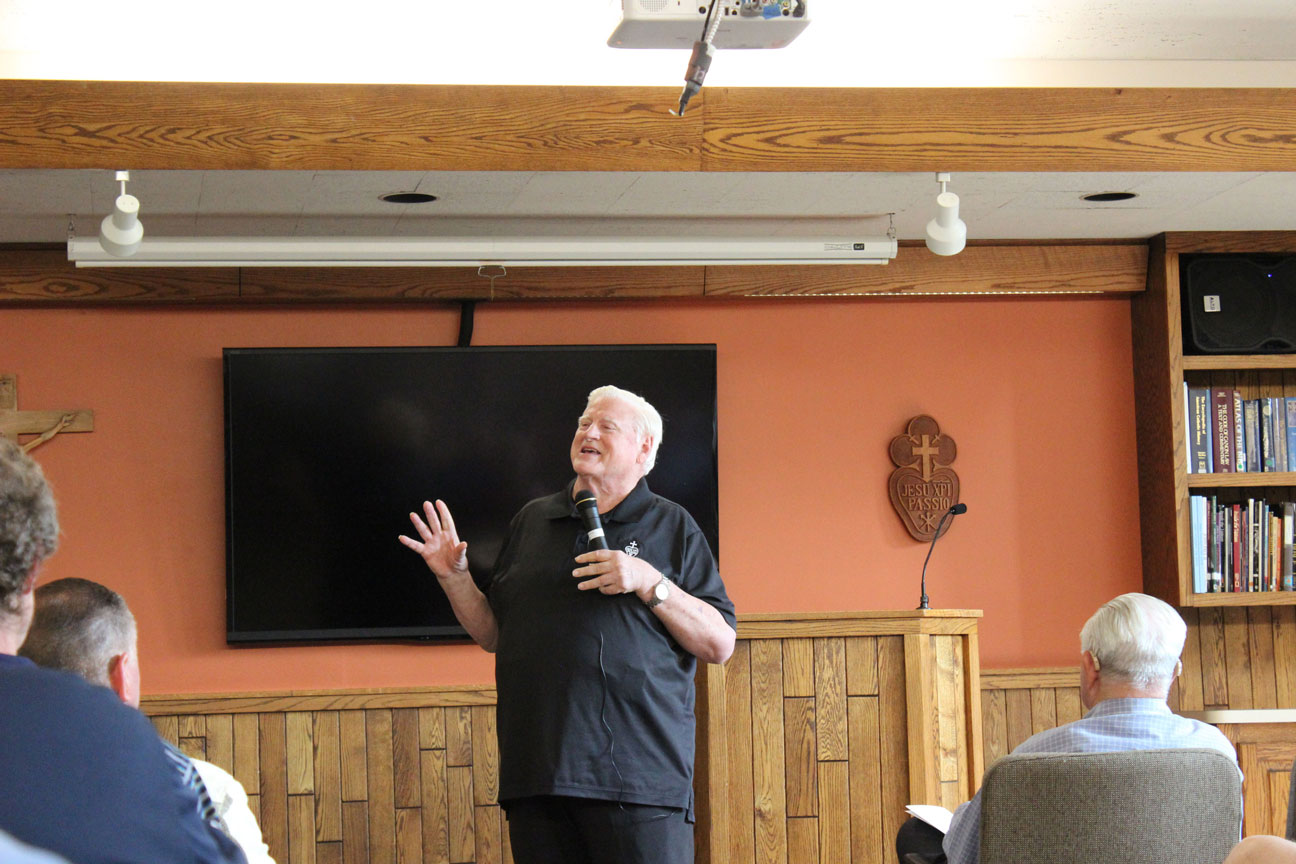 During the first workshop session, Fr. Bob Weiss, CP, discussed the Passionist charism and spirituality.