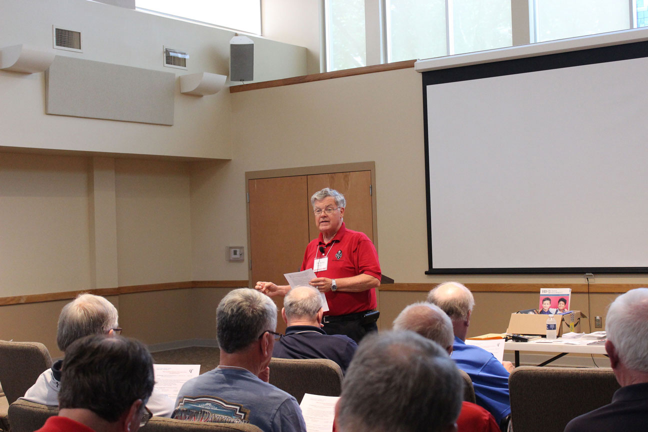 The second workshop session, Fr. John Schork, CP, gave an informative presentation on the state of the Passionist Family of Holy Cross Province at present and looking to the future.