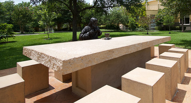 Sculpture at the Oblate School of Theology in San Antonio, Texas.