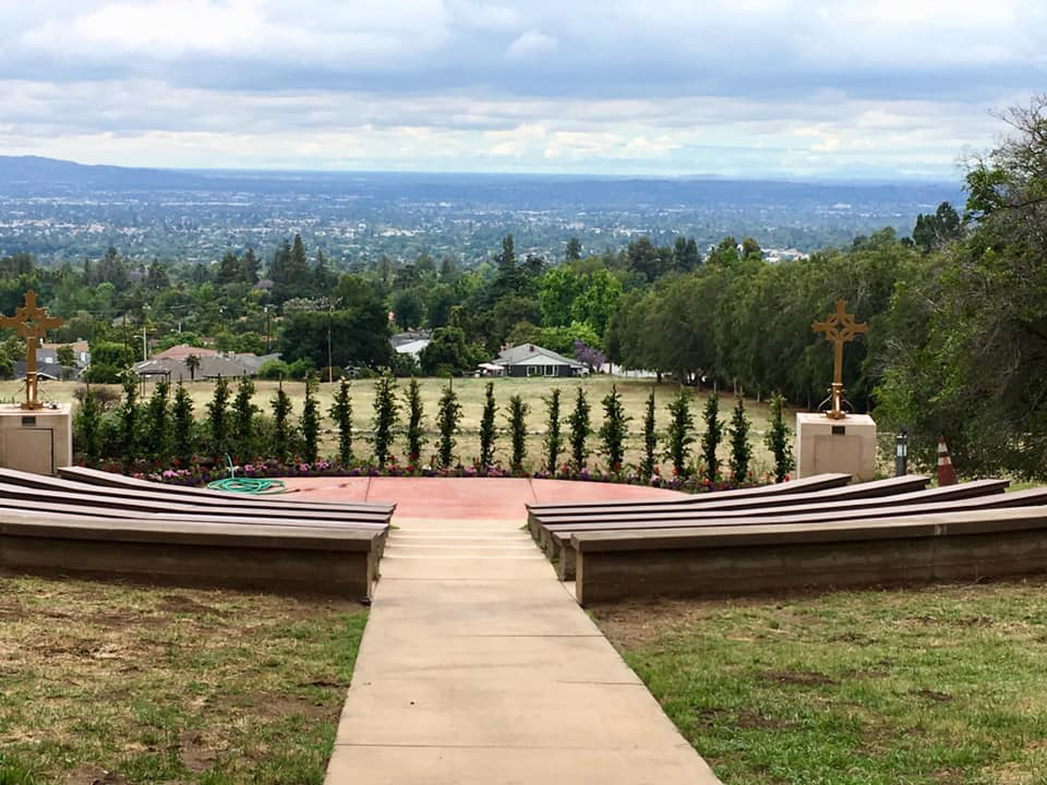 A view from the amphitheater at Mater Dolorosa Retreat House in Sierra Madre. 