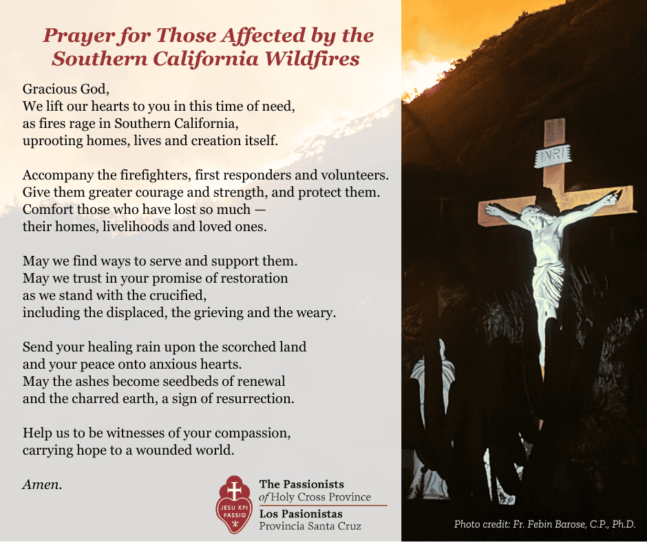Prayer for Those Affected by the Southern California Wildfires