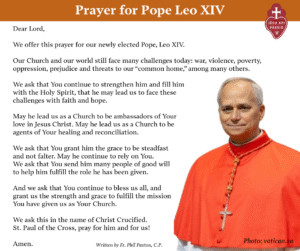 Prayer for Pope Leo XIV