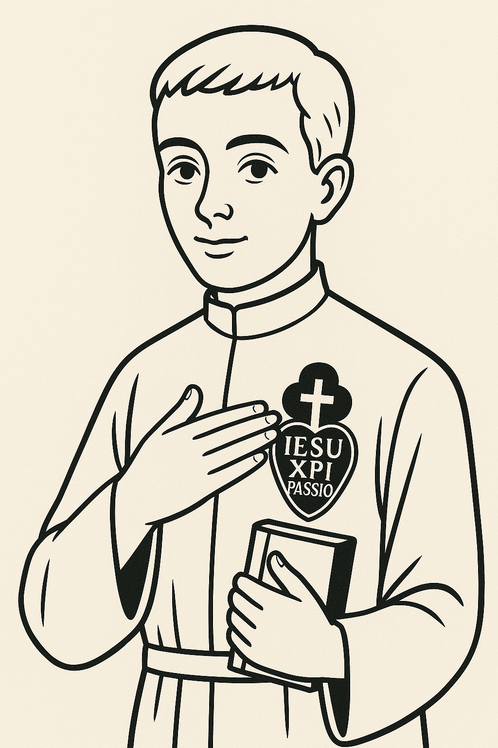 Line drawing of Blessed Pio Campidelli
