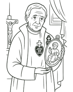 Line drawing of Blessed Lorenzo Salvi