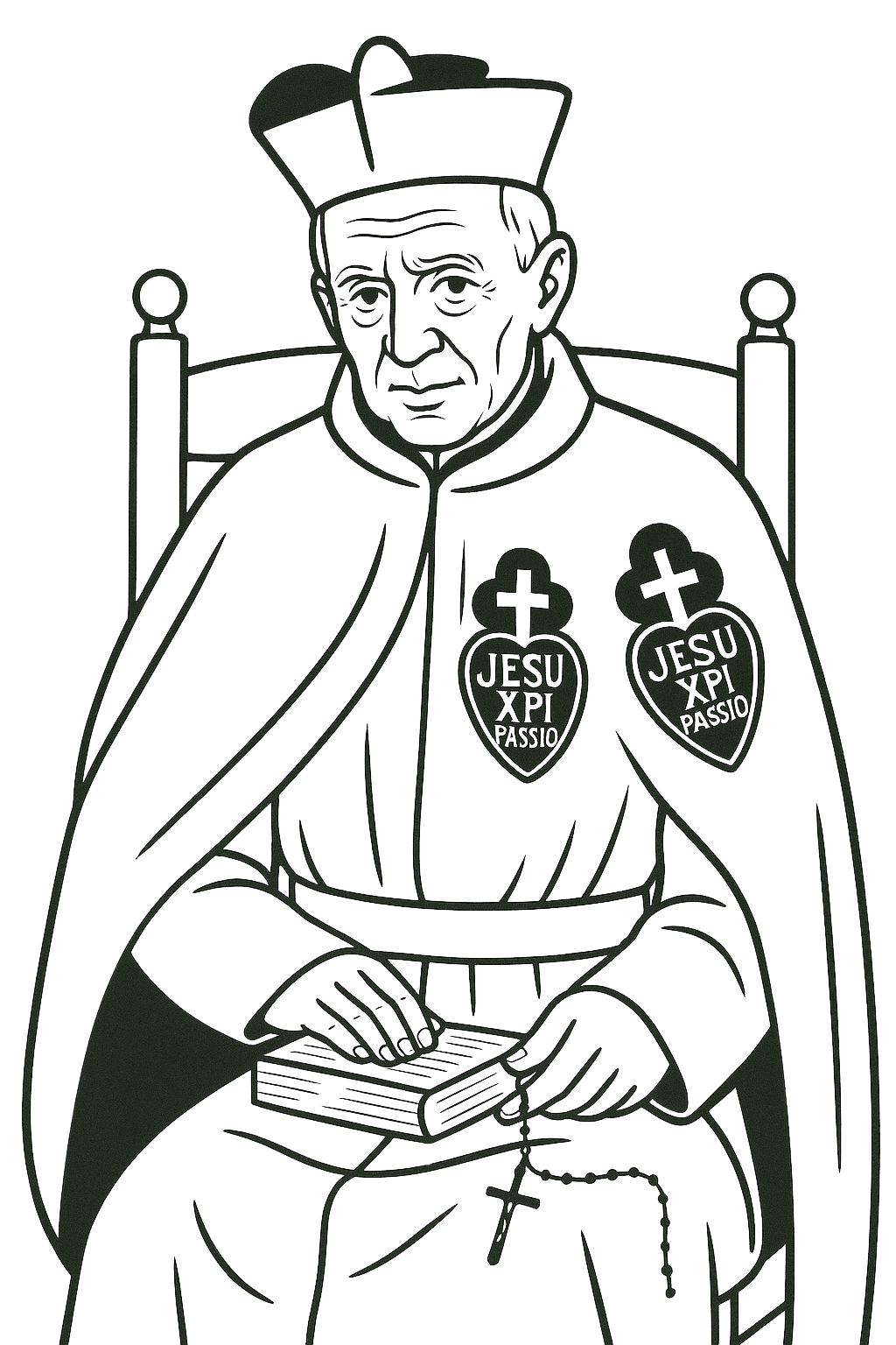 Line drawing of Blessed Bernard Maria Silvestrelli