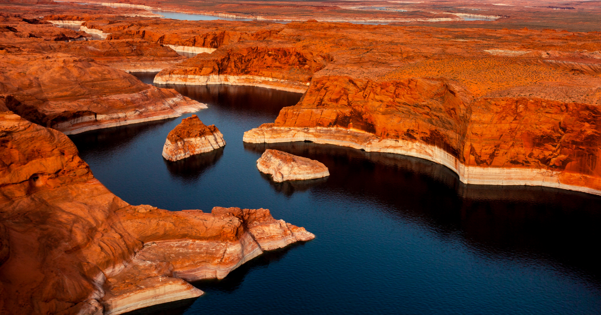 The dropping level of the Colorado River